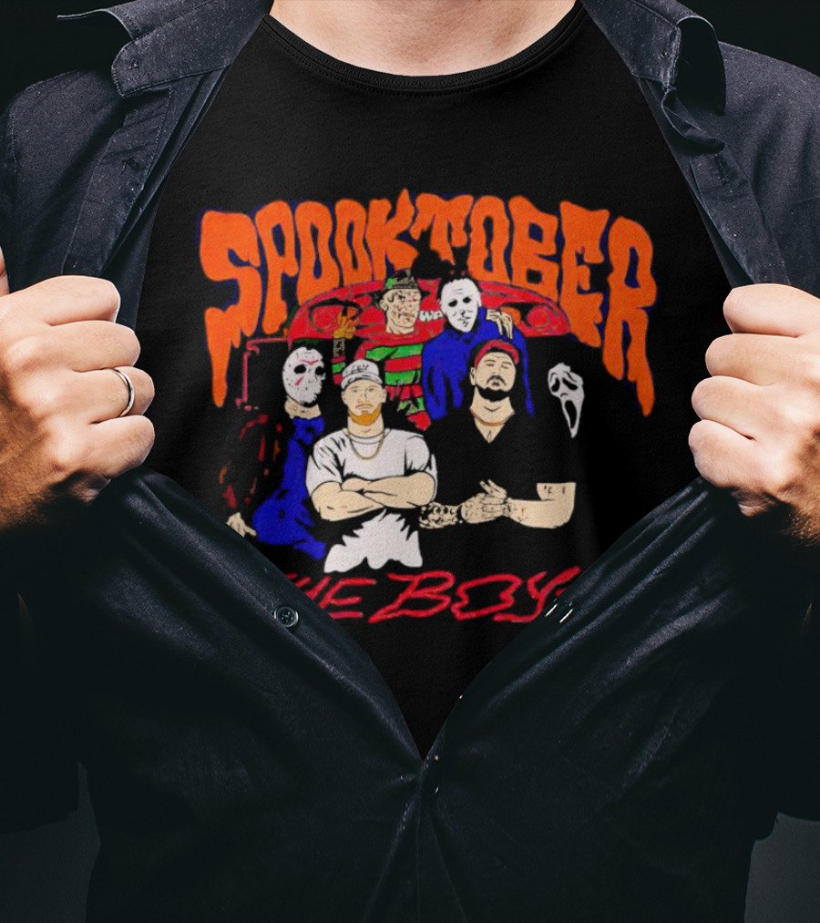 Spooktober Horror Movies The Boys Halloween Mask Group T-Shirt