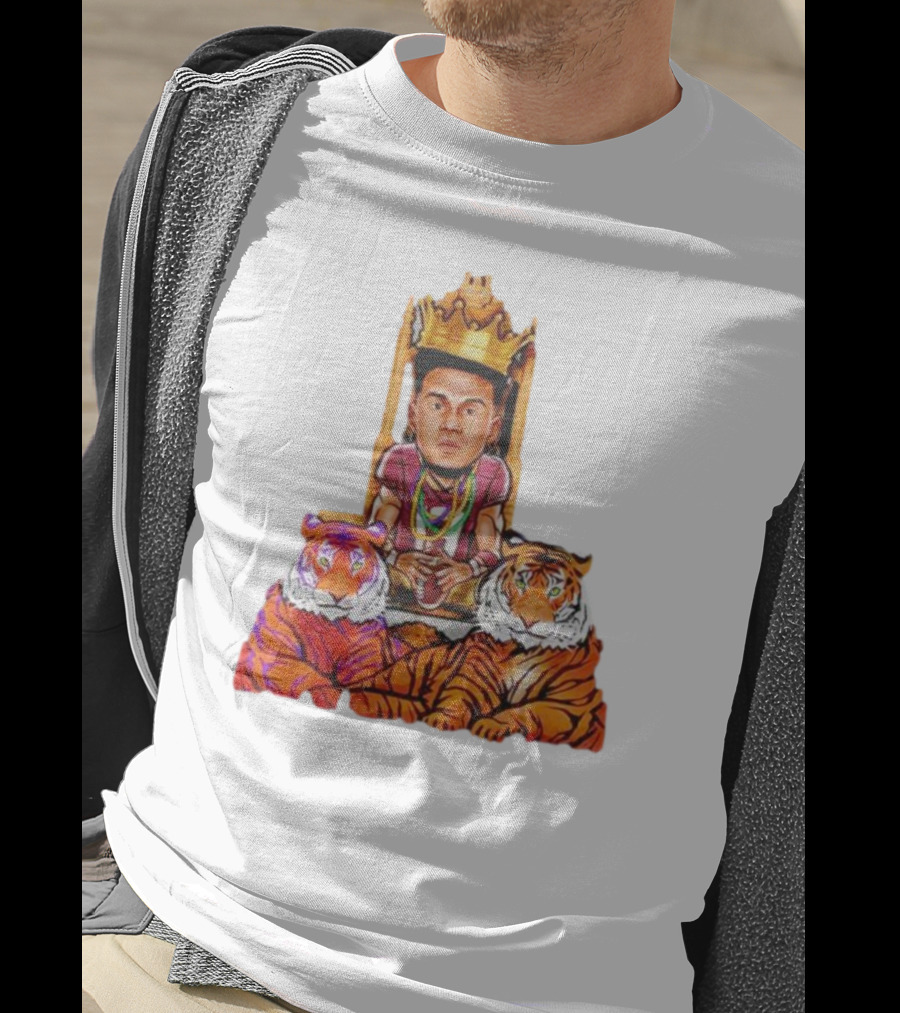 Jordan Travis King On Throne With Tigers Joe Exotic T-Shirt