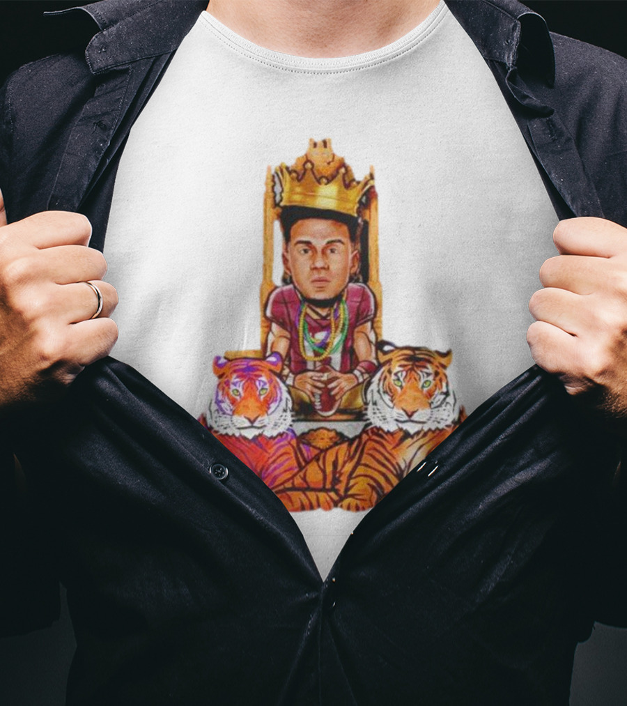 Jordan Travis King On Throne With Tigers Joe Exotic T-Shirt