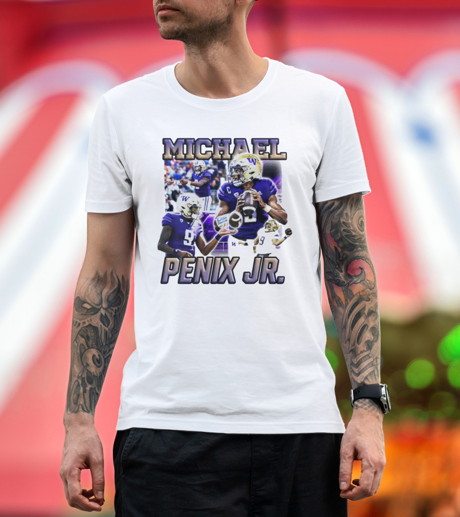 Michael Penix Jr. Washington Huskies Quarterback Football Player T-Shirt