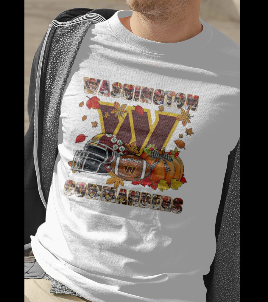Washington Commanders Fall Helmet Football Pumpkin T-Shirt