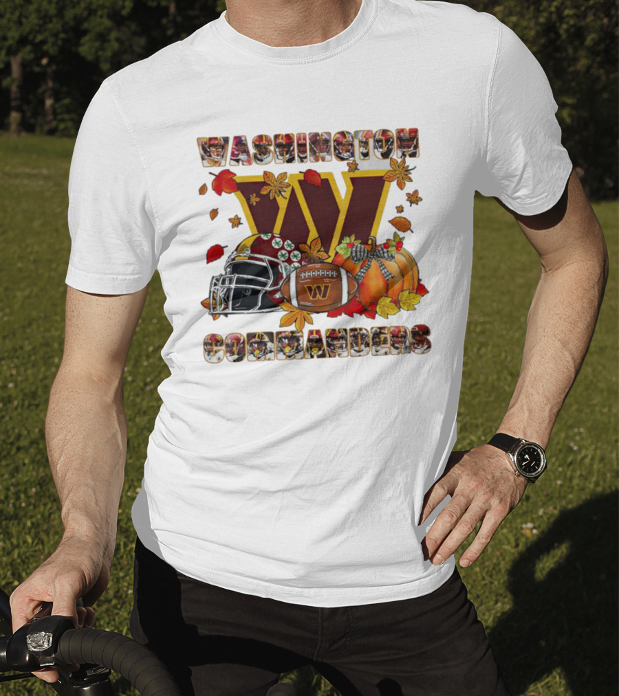Washington Commanders Fall Helmet Football Pumpkin T-Shirt