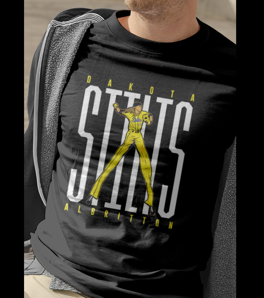 Dakota Stilts Albritton Player In Yellow Uniform Iconic Pose T-Shirt