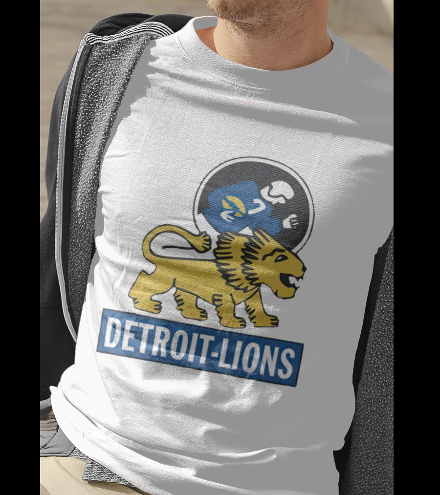 Detroit Lions 1952 Vintage Inspired Graphic With Classic Lion Emblem T-Shirt