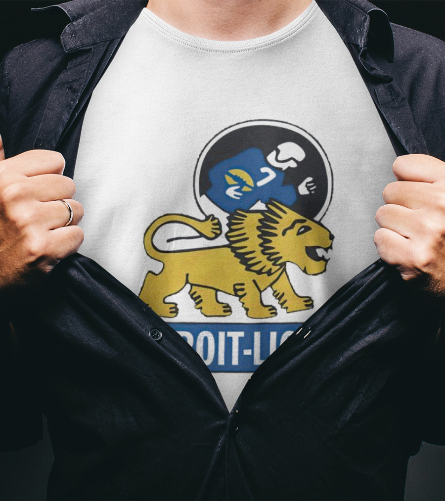 Detroit Lions 1952 Vintage Inspired Graphic With Classic Lion Emblem T-Shirt