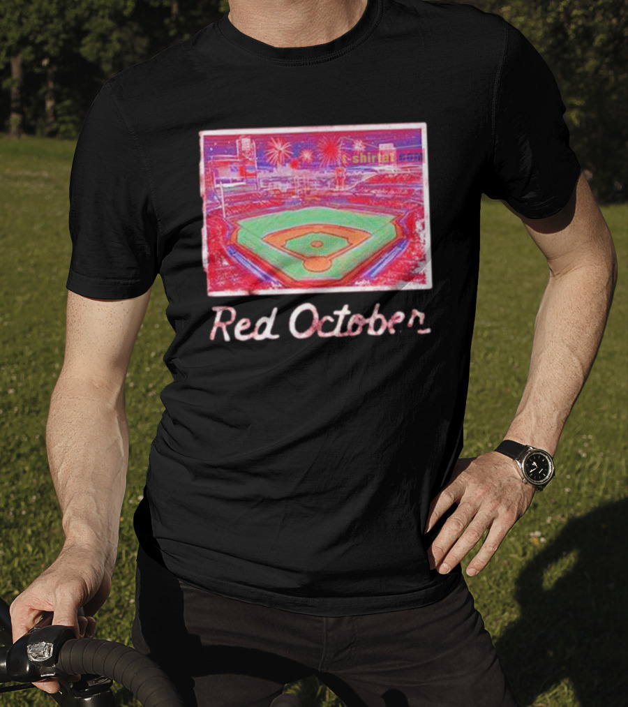 Red October Philadelphia Phillies Stadium Fireworks T-Shirt