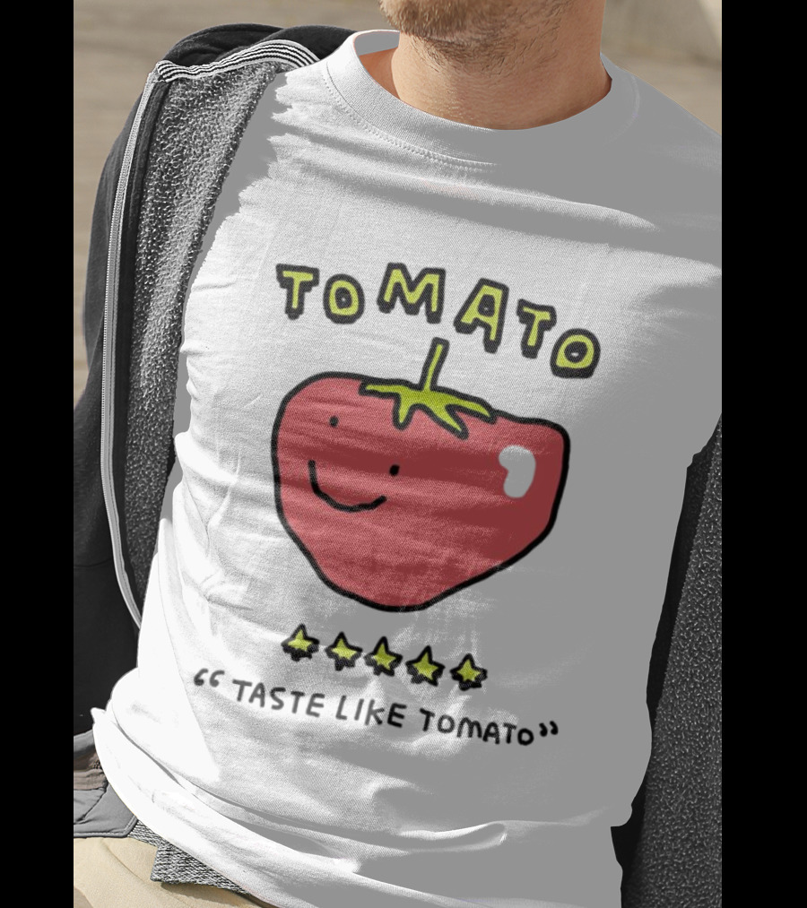 TOMATO Taste Like Tomato Five-Star Smiling Tomato Face T-Shirt