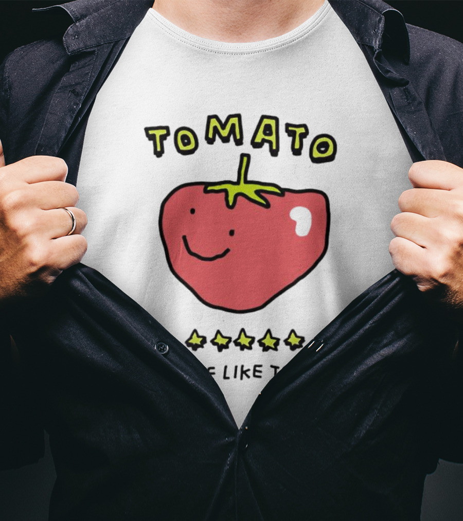 TOMATO Taste Like Tomato Five-Star Smiling Tomato Face T-Shirt