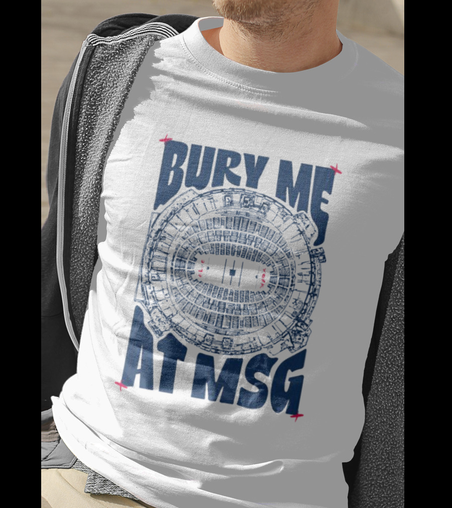 Bury Me At MSG Stadium Blueprint T-Shirt