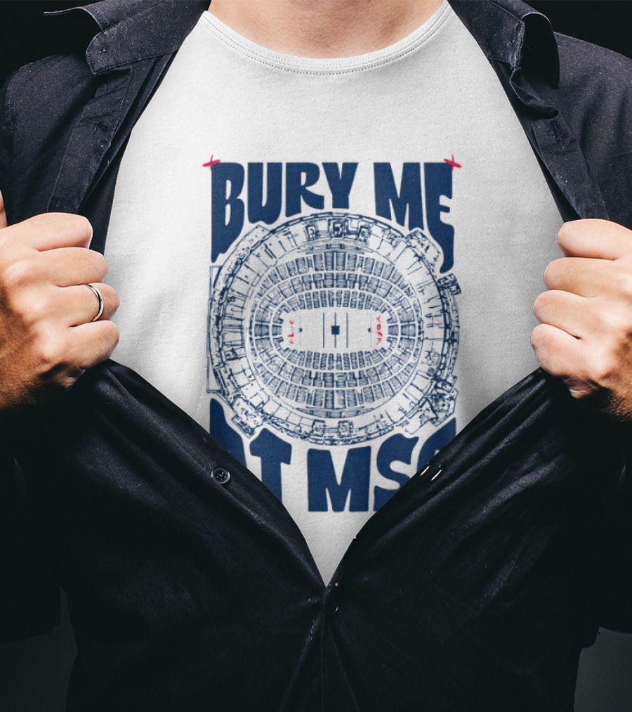 Bury Me At MSG Stadium Blueprint T-Shirt