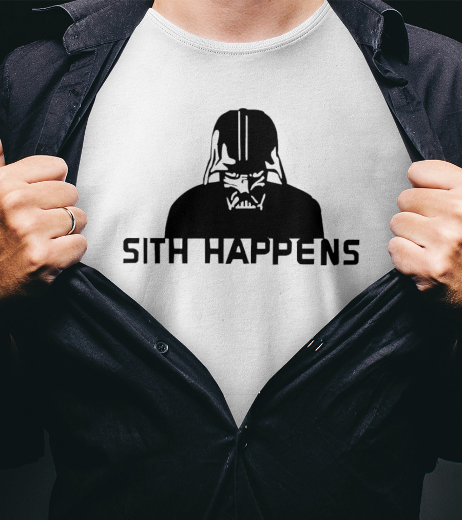 Darth Vader Sith Happens Iconic Star Wars Humor T-Shirt