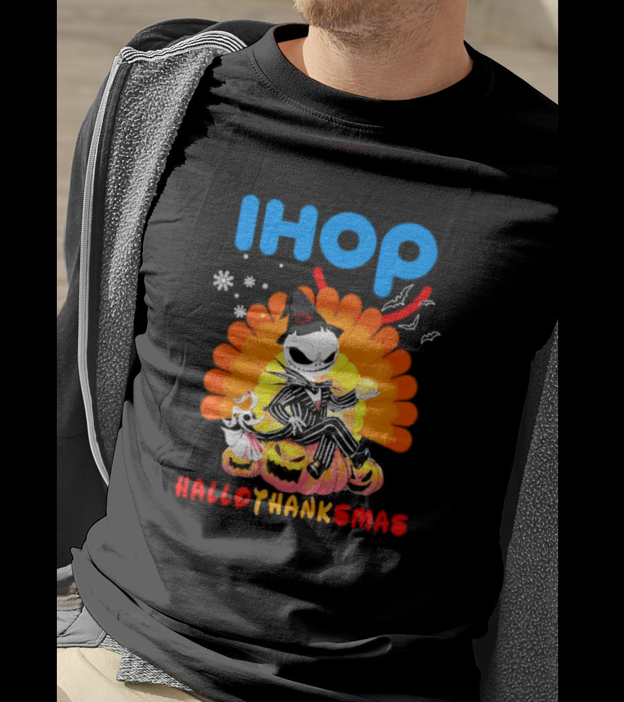 IHOP Jack Skellington HalloThanksMas Halloween T-Shirt