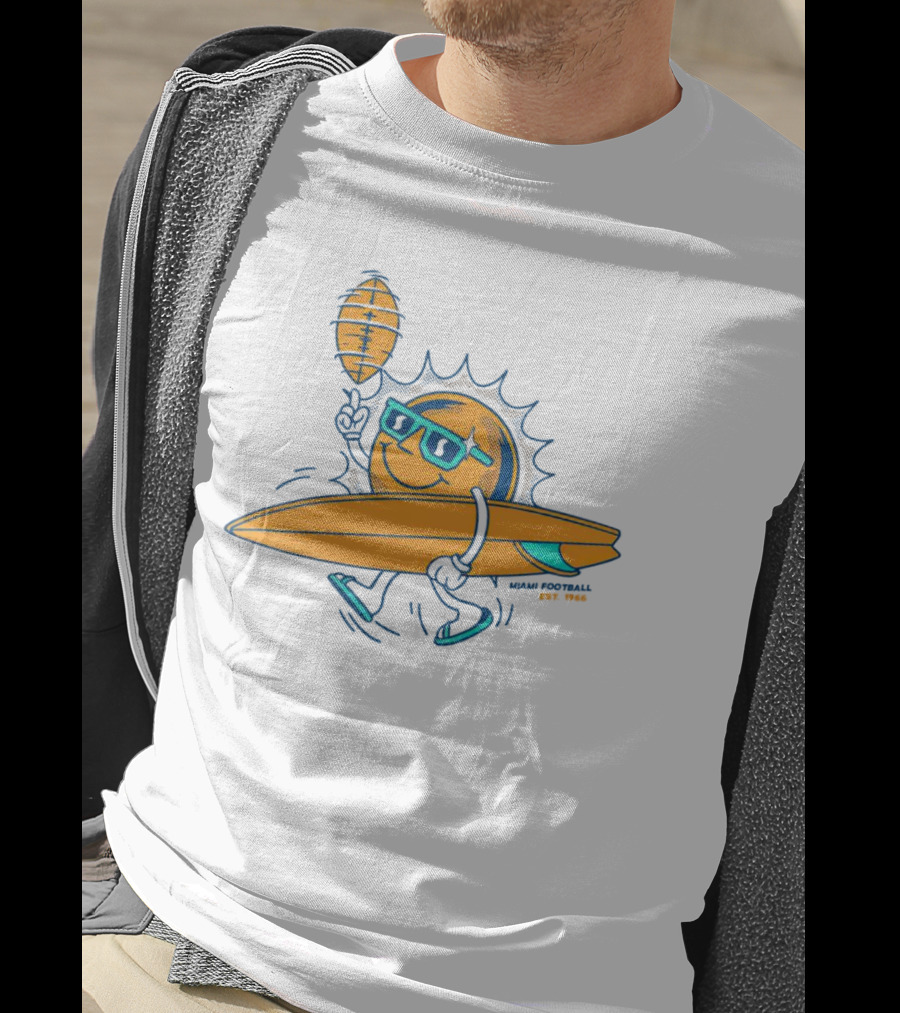 MiamI Football Sun Surfboard Est. 1926 T-Shirt