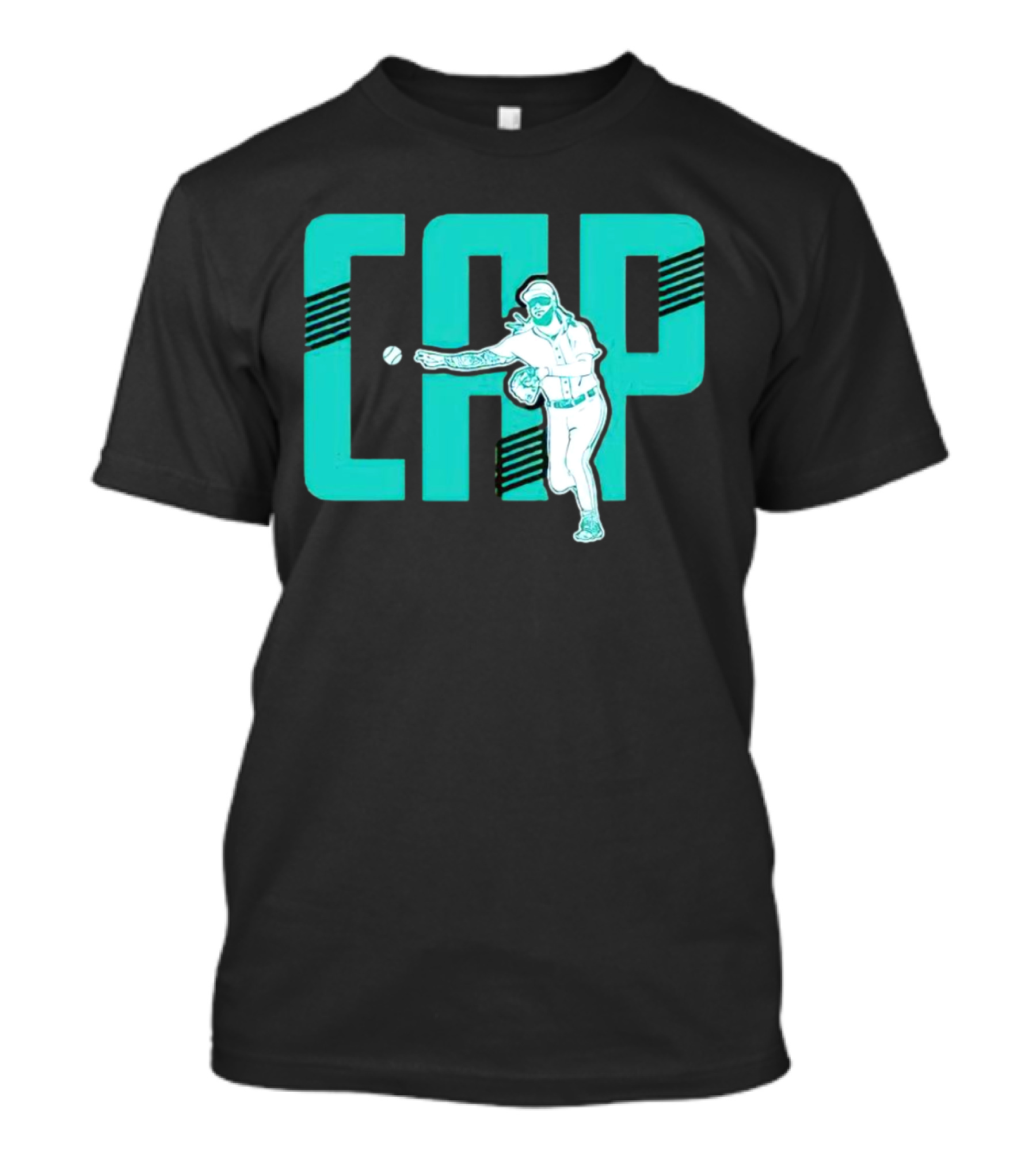 Seattle Mariners Cap Pitching Player T-Shirt