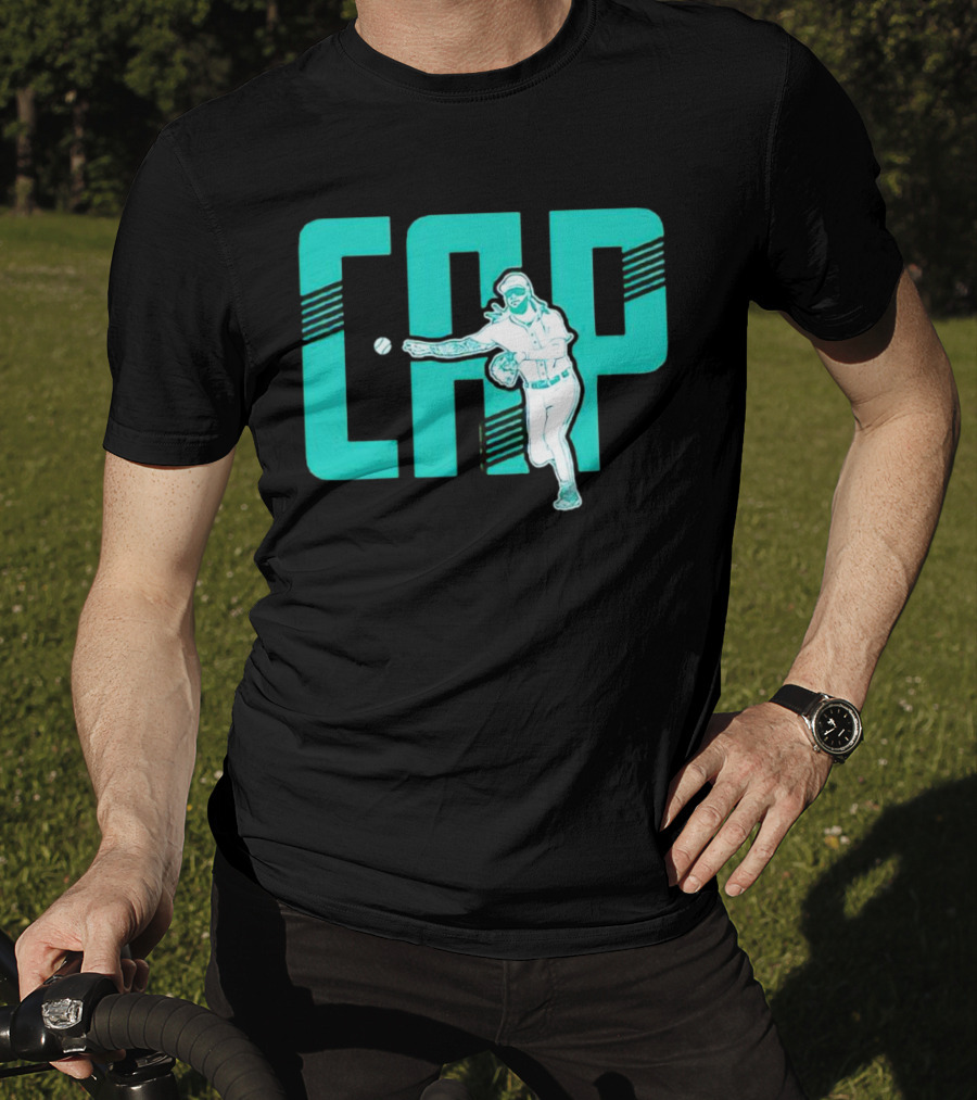 Seattle Mariners Cap Pitching Player T-Shirt