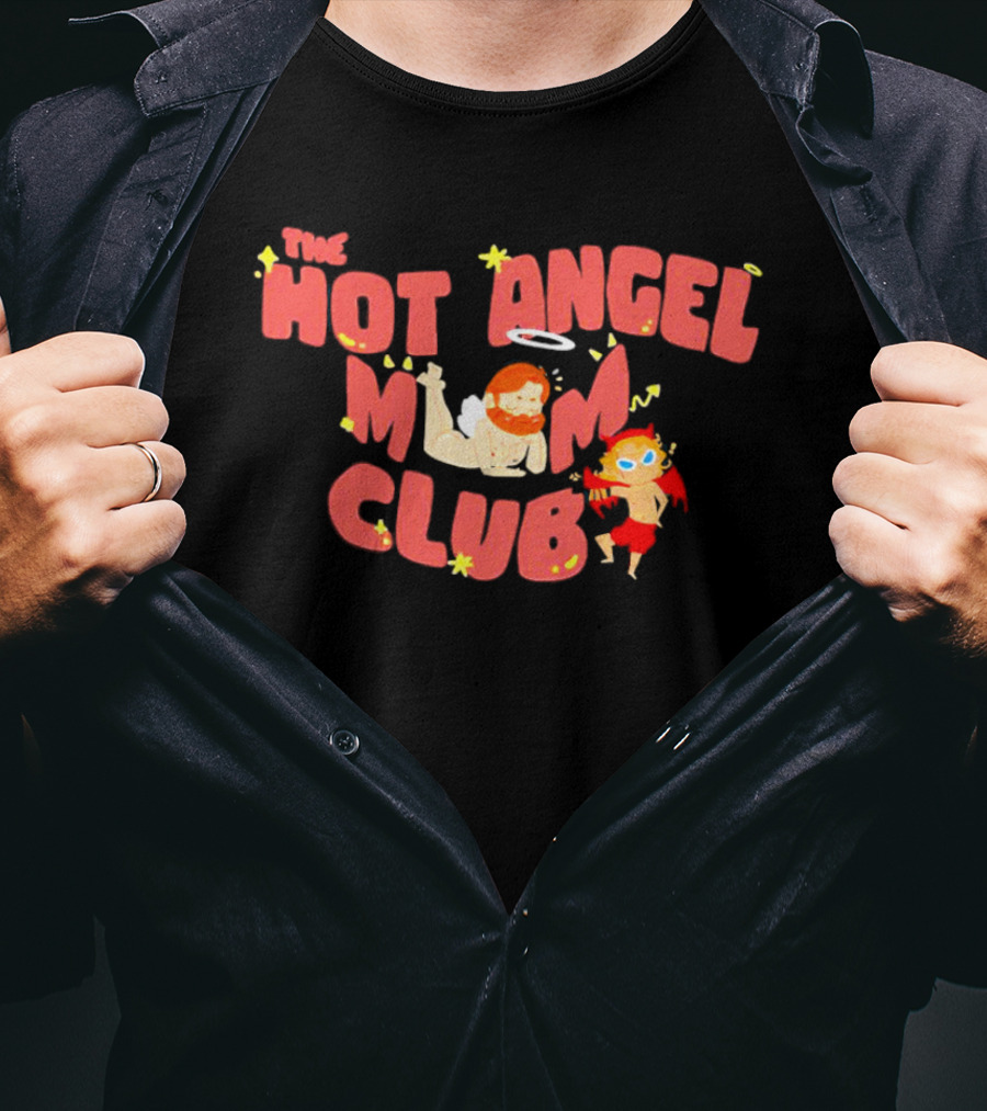 The Hot Angel Mom Club Playful Character T-Shirt