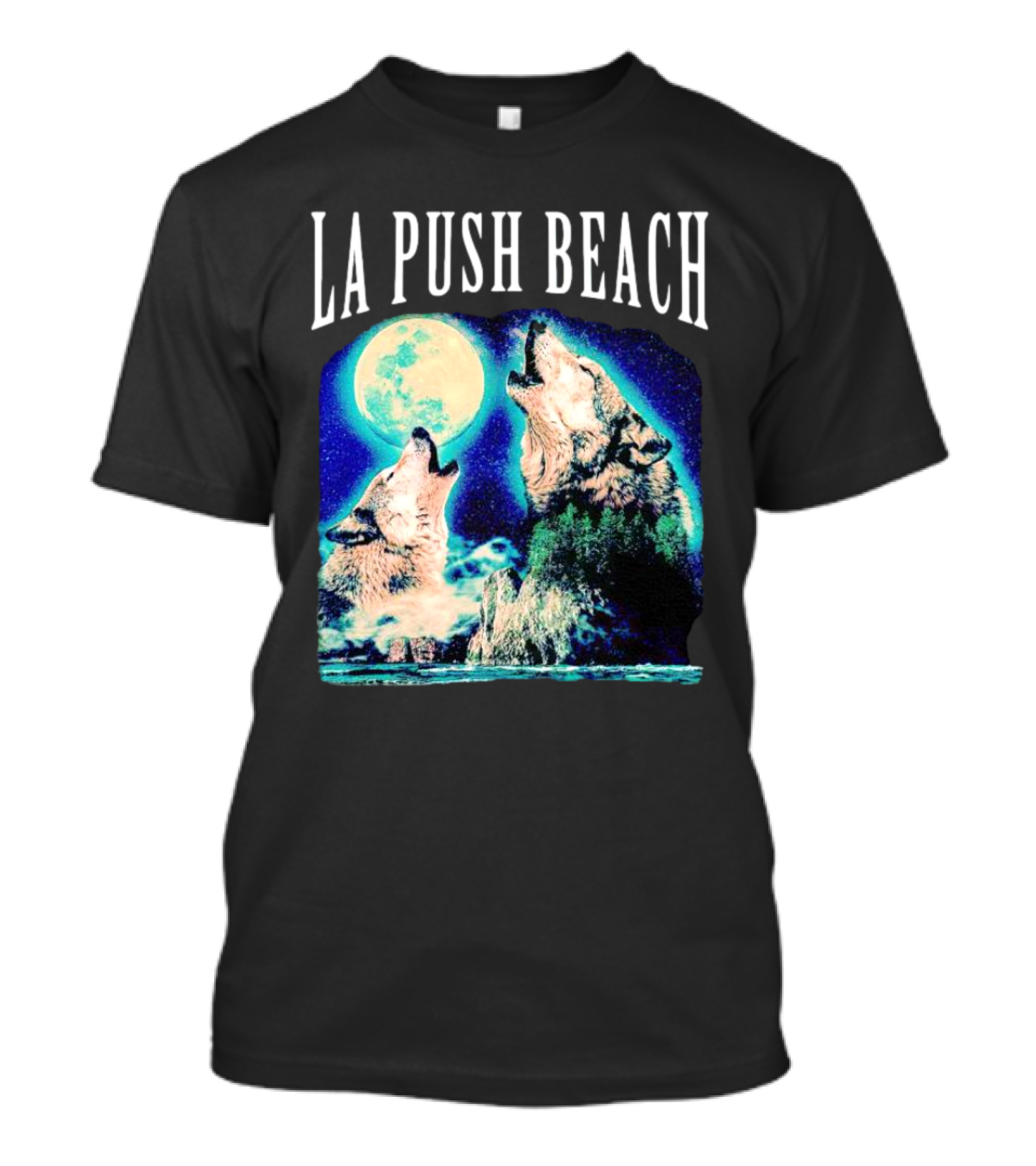 La Push Beach Wolves Howling At Full Moon T-Shirt