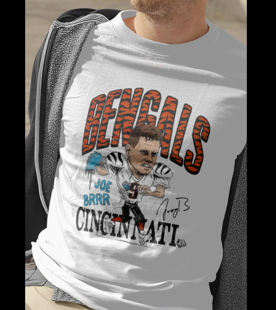 Bengals Joe Burrow Caricature Joe Brrr Cincinnati T-Shirt