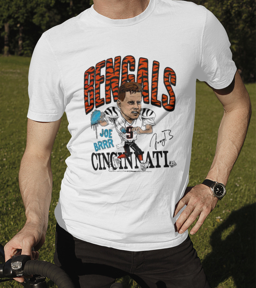 Bengals Joe Burrow Caricature Joe Brrr Cincinnati T-Shirt