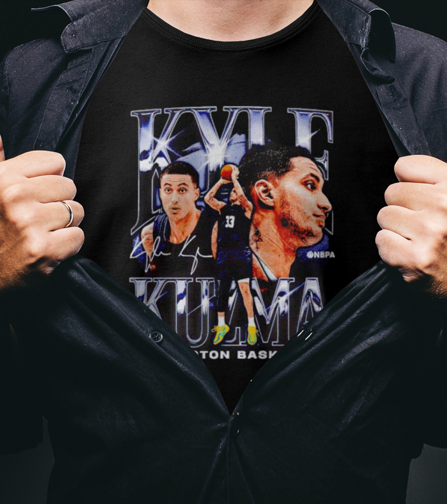 Kyle Kuzma NBPA Washington Basketball Collage Signature T-Shirt
