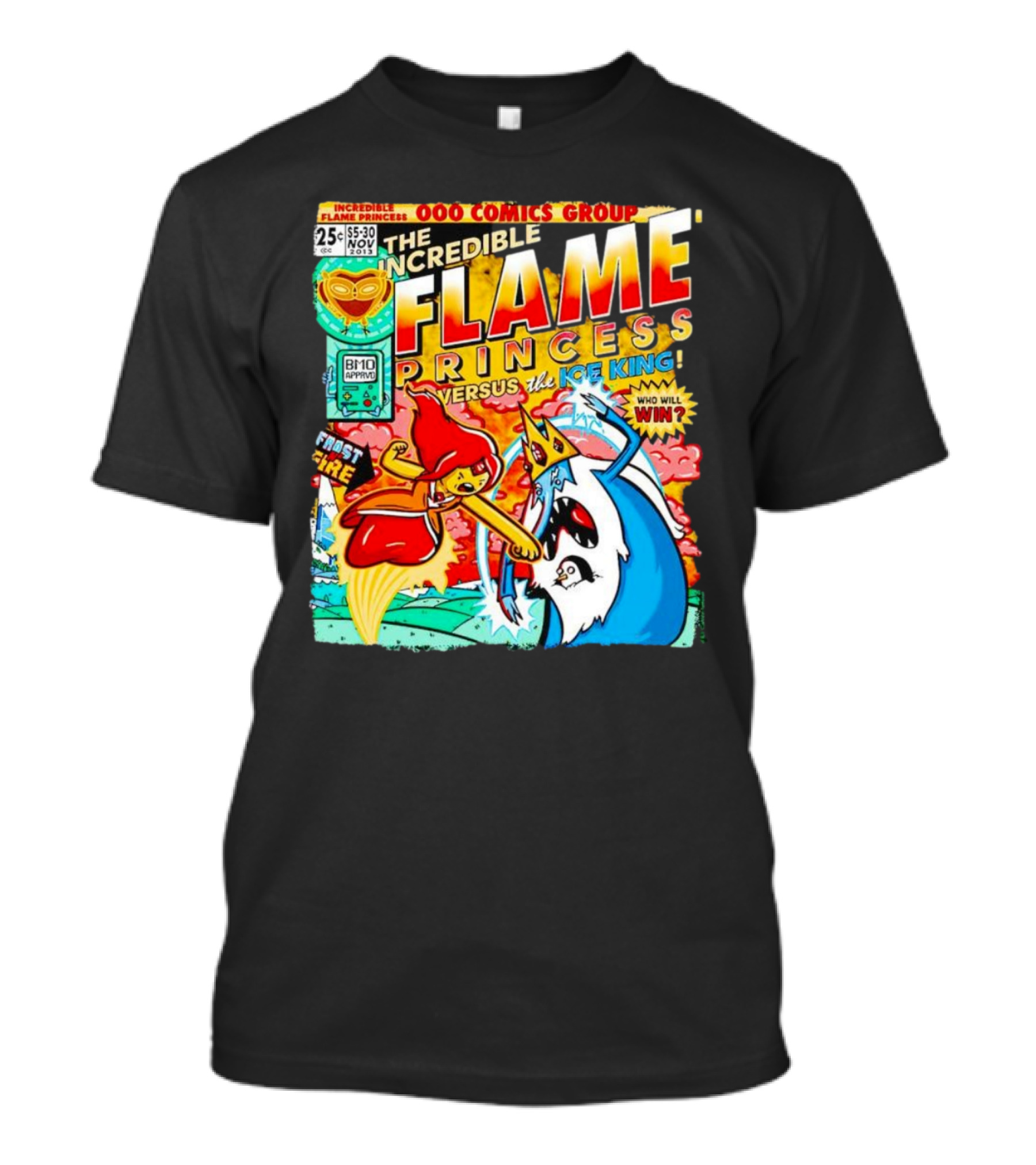 The Incredible Flame Princess Versus The Ice King Adventure Time 000 Comics Group T-Shirt