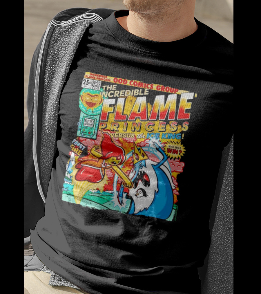 The Incredible Flame Princess Versus The Ice King Adventure Time 000 Comics Group T-Shirt