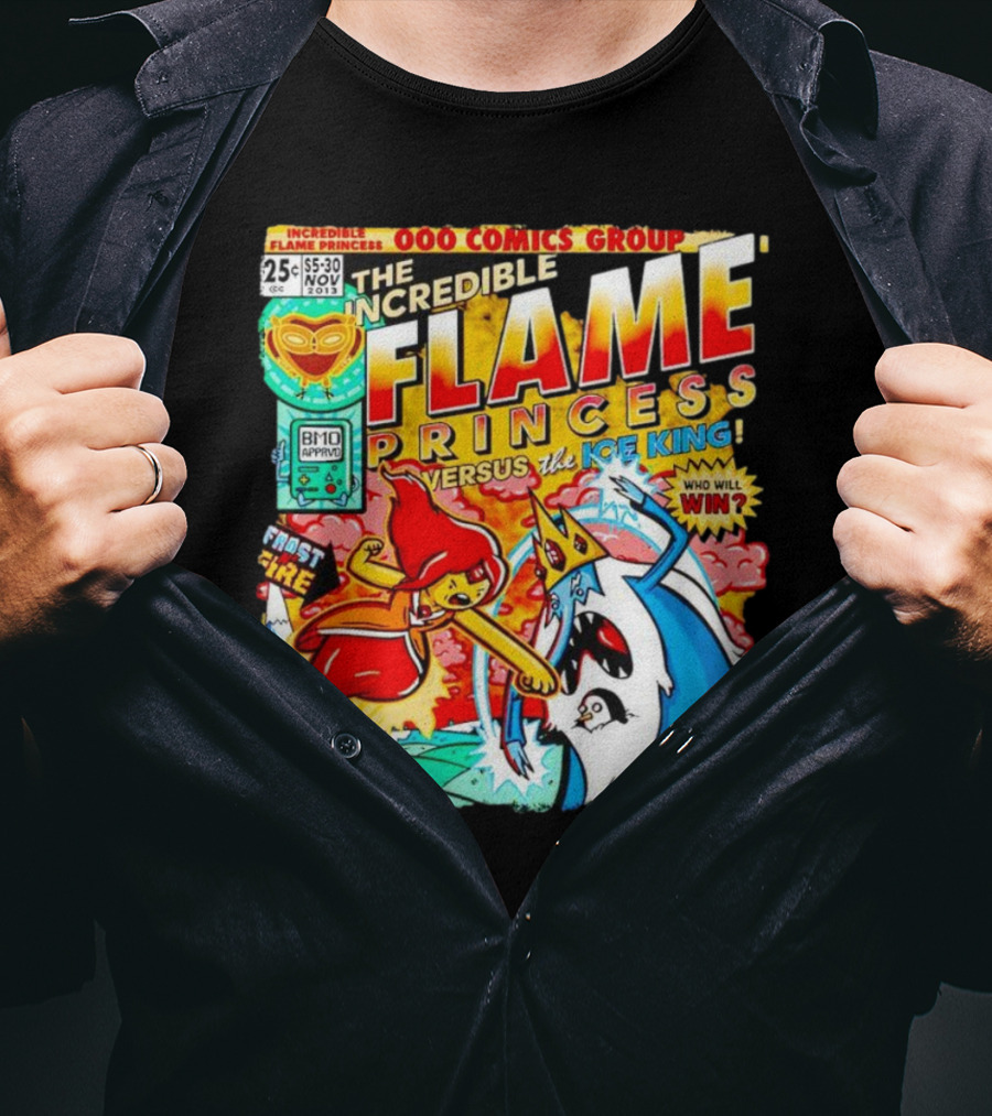 The Incredible Flame Princess Versus The Ice King Adventure Time 000 Comics Group T-Shirt