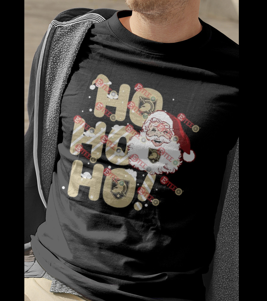 Army Black Knights Santa Claus Ho Ho Ho Christmas Holiday Cheer T-Shirt