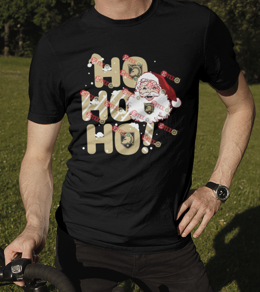 Army Black Knights Santa Claus Ho Ho Ho Christmas Holiday Cheer T-Shirt