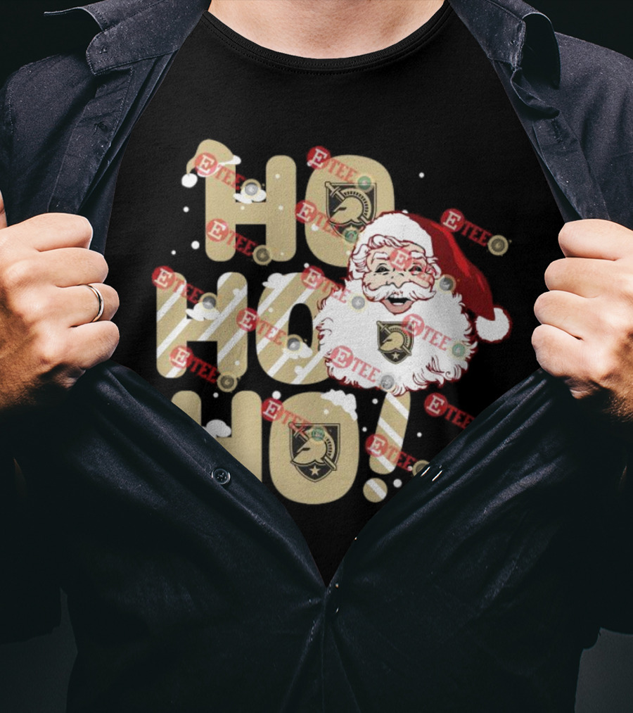Army Black Knights Santa Claus Ho Ho Ho Christmas Holiday Cheer T-Shirt