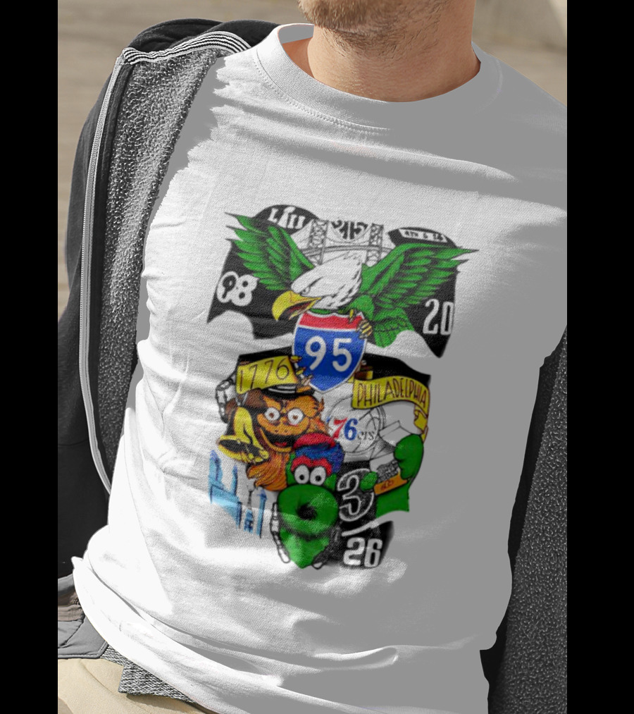 Dunphy 215 Tattoo Philadelphia 1776 Eagle Mascot 95 T-Shirt