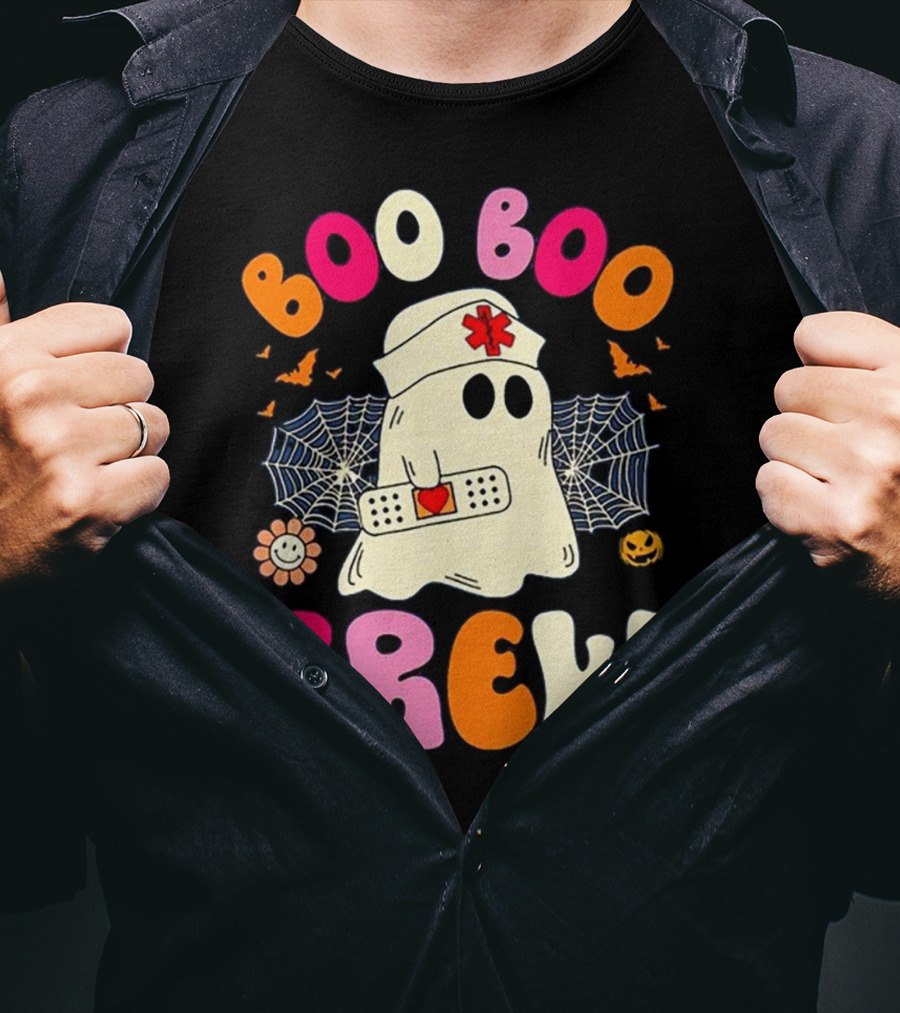 Groovy Boo Boo Crew Funny Nurse Ghost Halloween T-Shirt