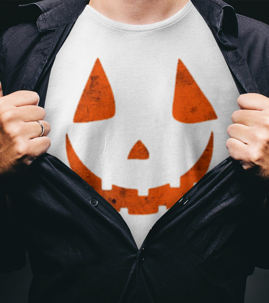 Halloween Spooky Pumpkin Face Scary Jack O Lantern T-Shirt
