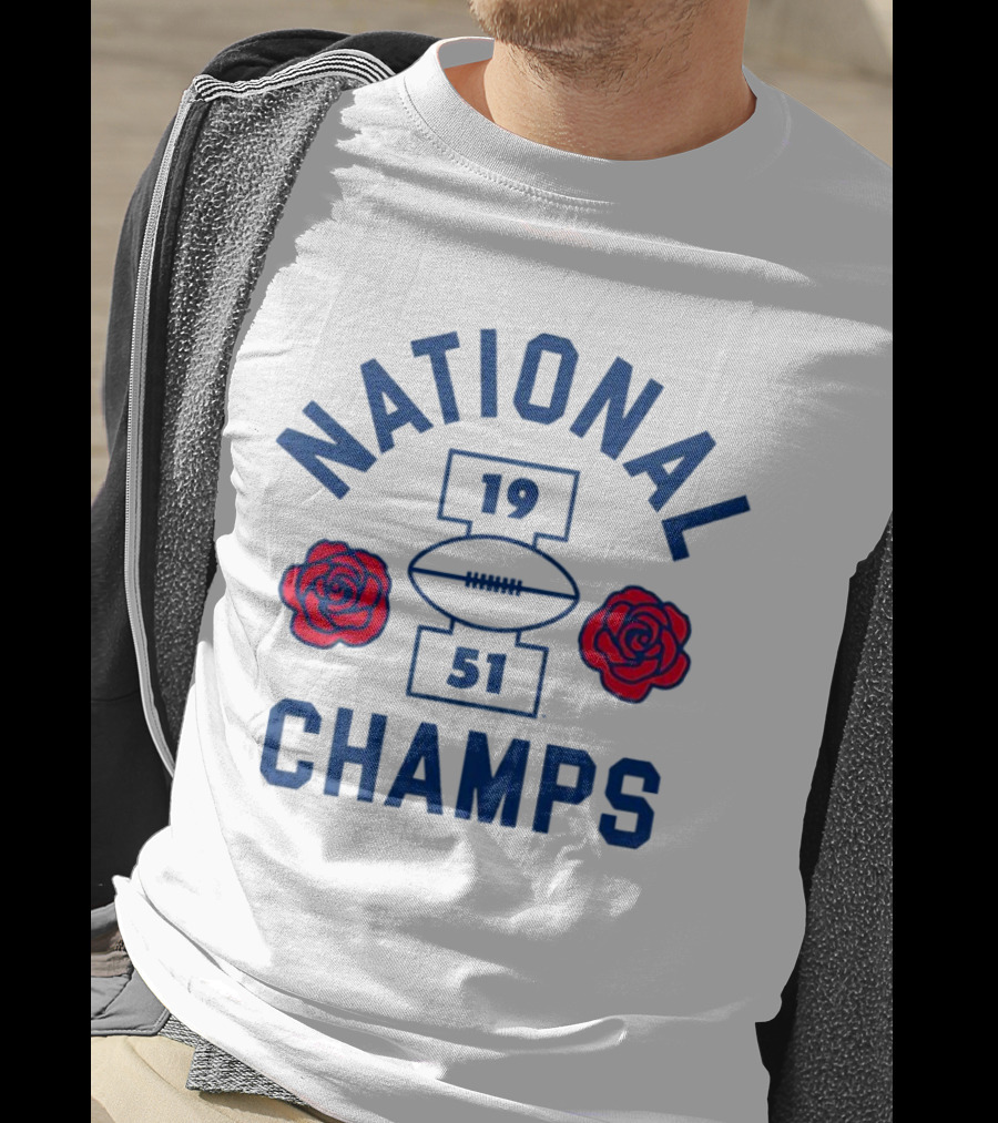 Illinois National Champs 1951 Roses Football T-Shirt