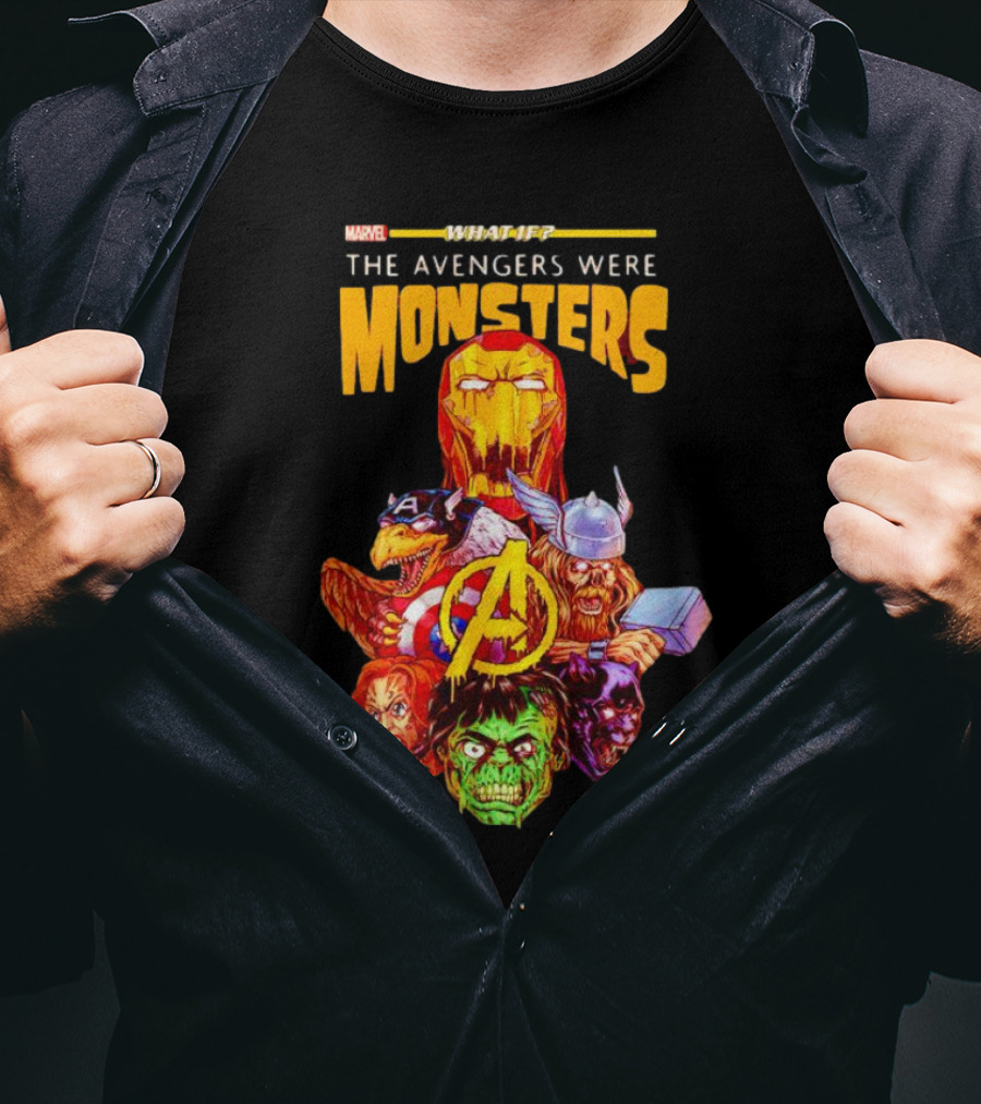 Marvel What If The Avengers Were Monsters Iron Man Captain America Thor Hulk T-Shirt