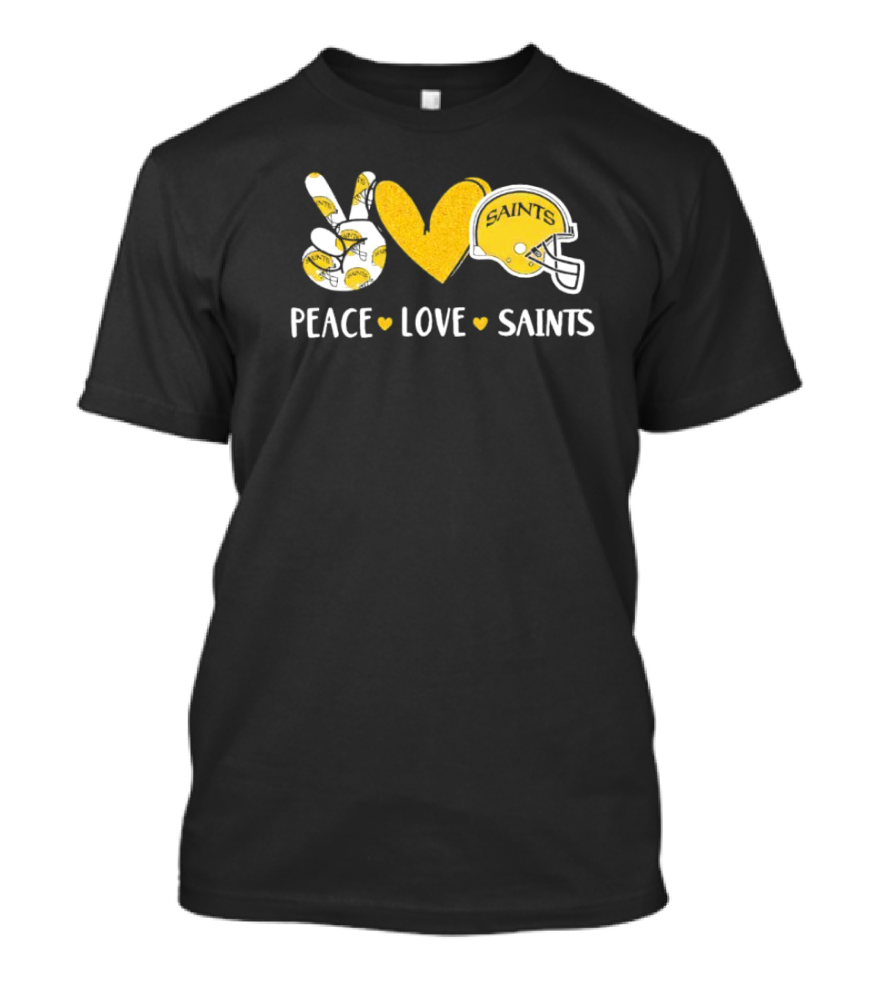 Peace Love New Orleans Saints Football Helmet T-Shirt