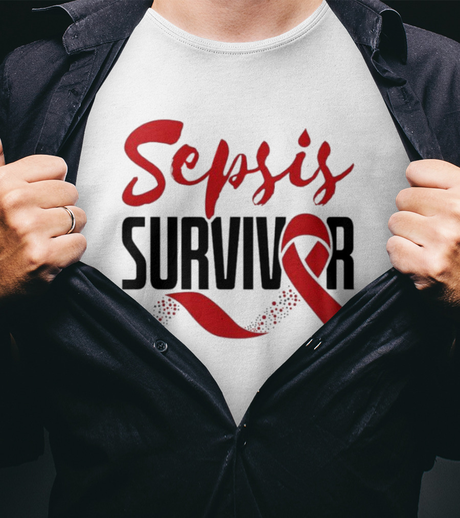 Sepsis Survivor Awareness Red T-Shirt