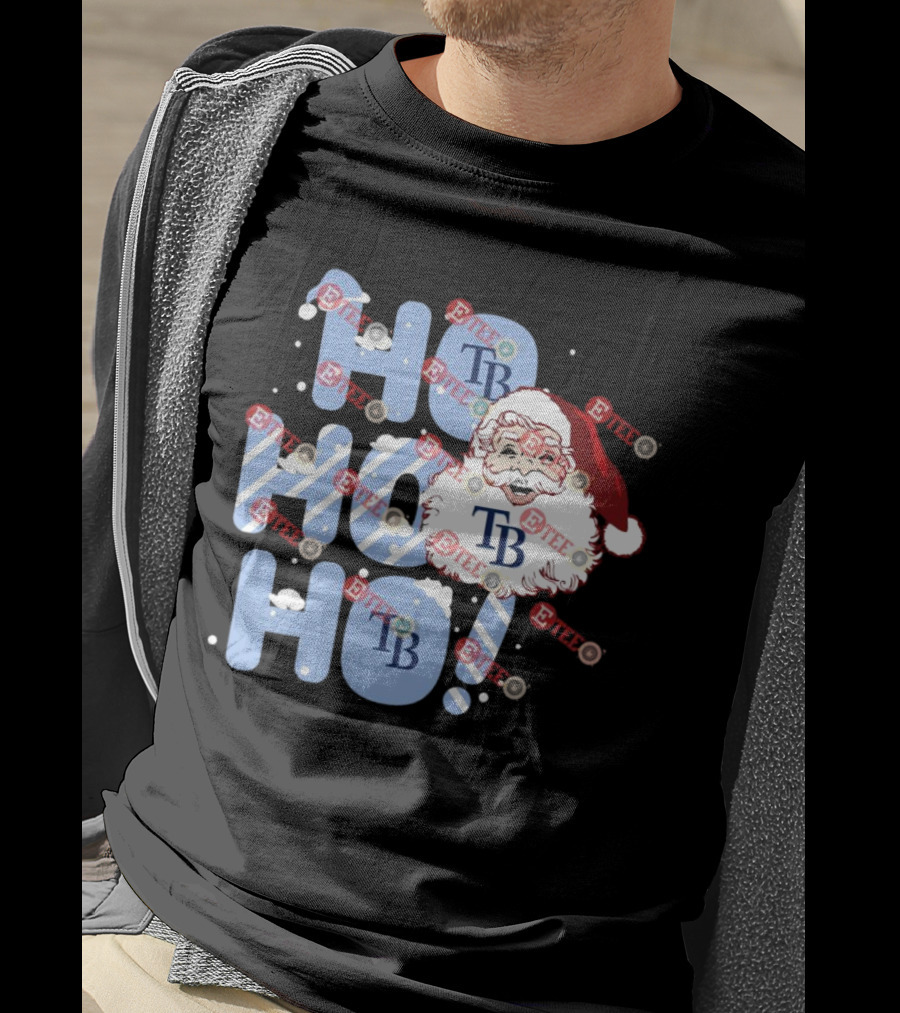 Tampa Bay Rays Santa Claus Ho Ho Ho TB Christmas Holiday T-Shirt
