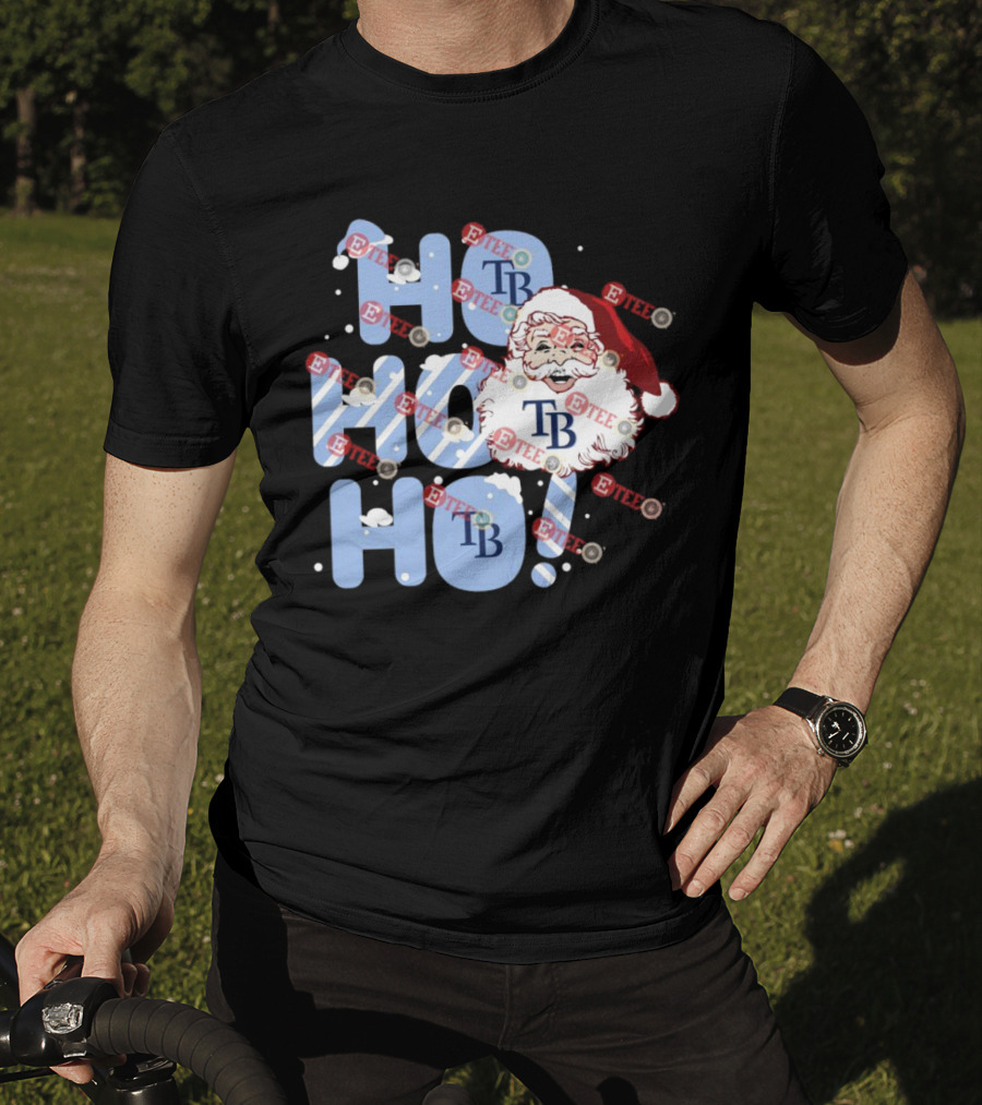Tampa Bay Rays Santa Claus Ho Ho Ho TB Christmas Holiday T-Shirt