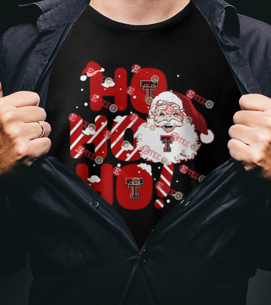Texas Tech Red Raiders Santa Ho Ho Ho Christmas T-Shirt