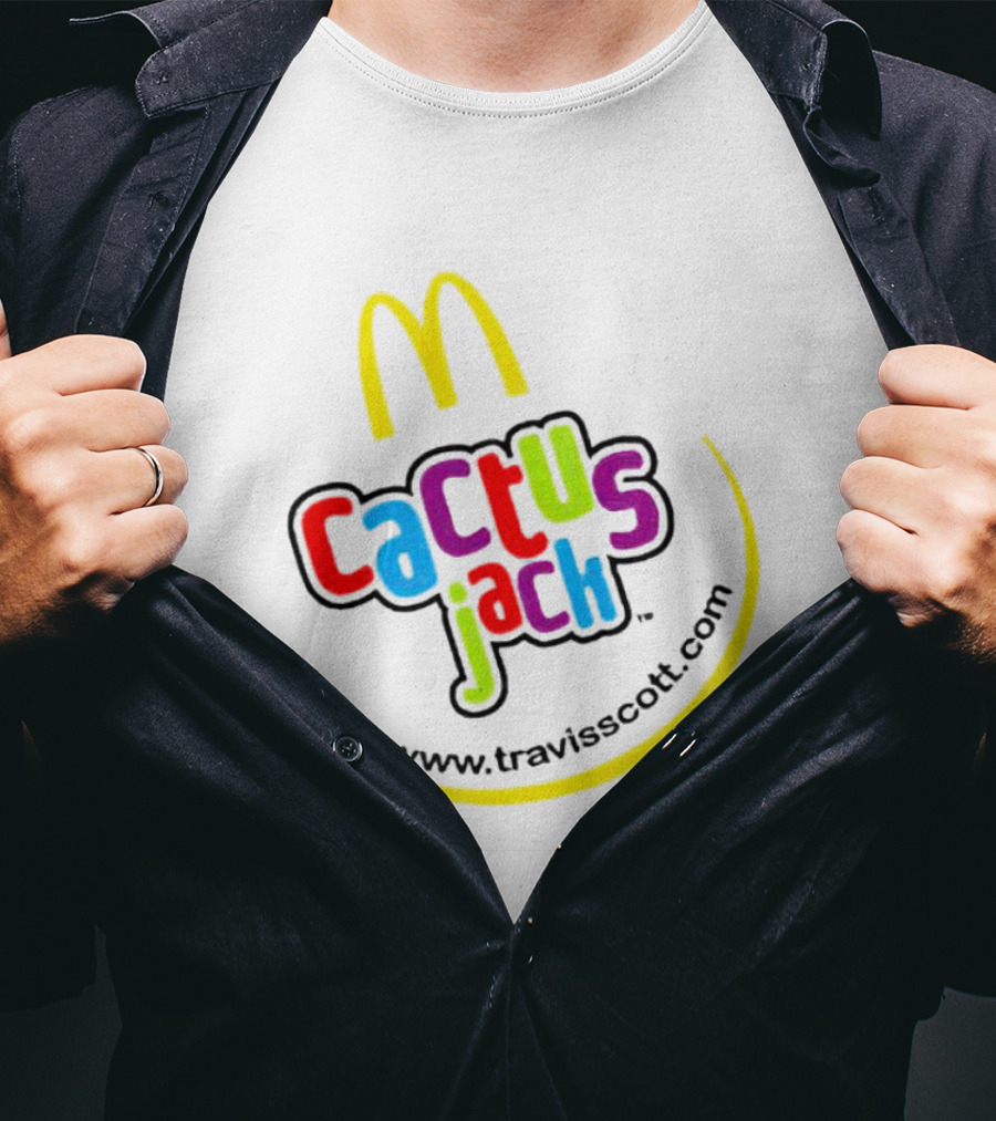 Cactus Jack McDonald's Www.travisscott.com Smile T-Shirt
