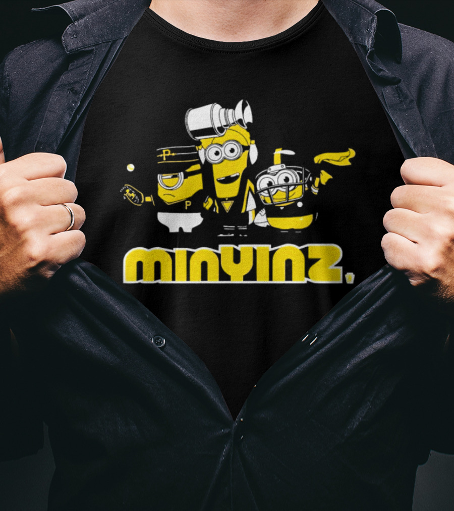 Minyinz Minions Pittsburgh Pirates Football And Baseball T-Shirt