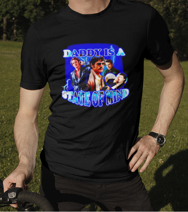 Pedro Pascal Daddy Is A State Of Mind Electric Blue Collection T-Shirt