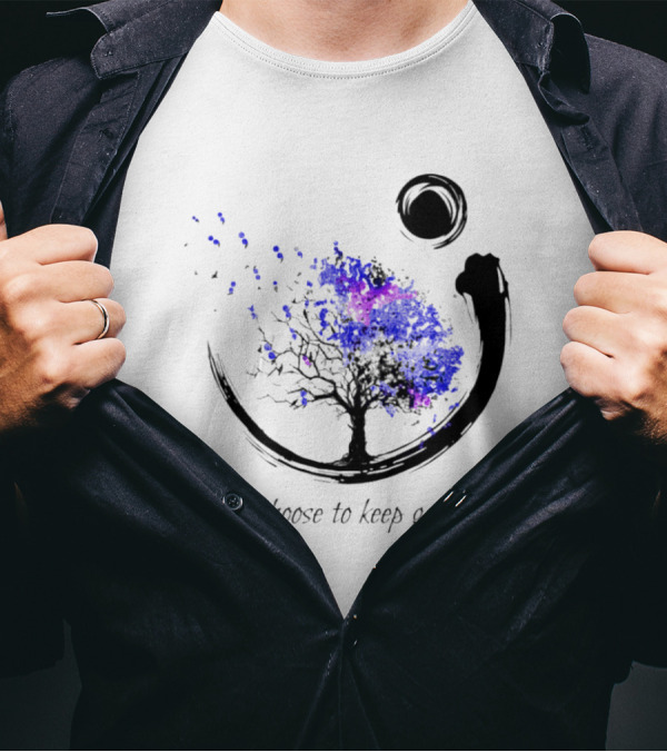 Choose To Keep Going Enso Tree With Splatter Art And Circle T-Shirt