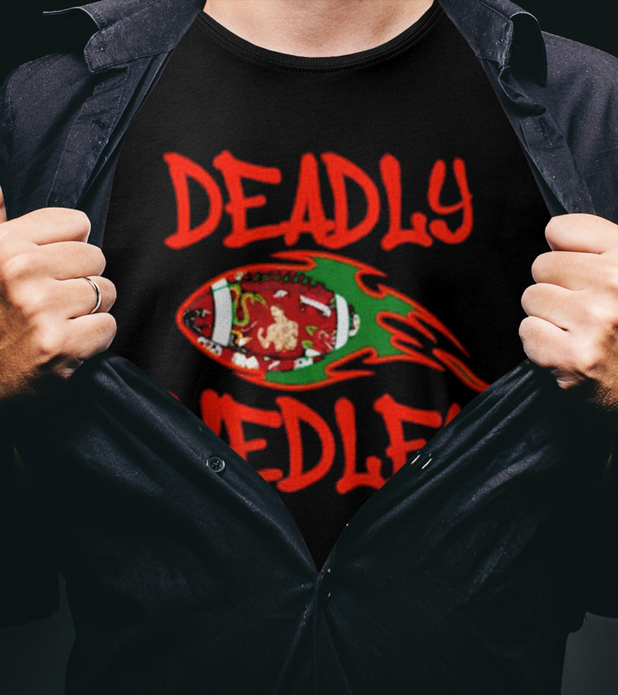 Deadly Hedley Flaming Football T-Shirt