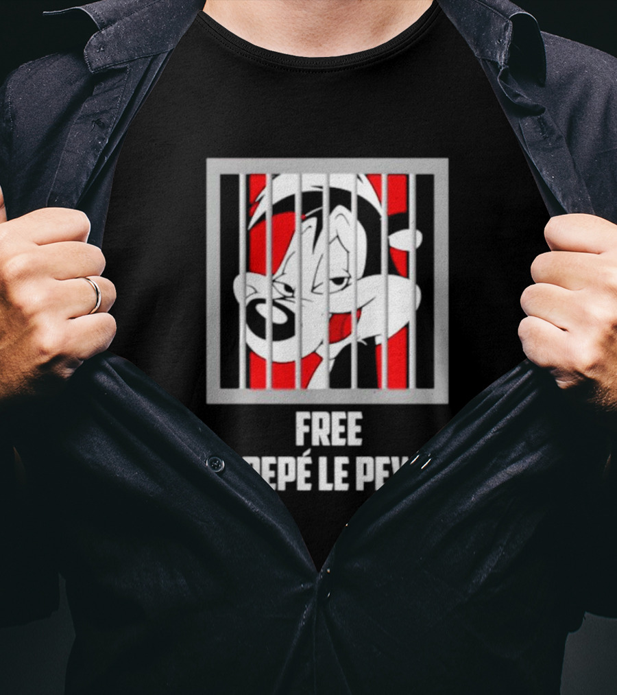 Free Pepé Le Pew Jail Bars T-Shirt
