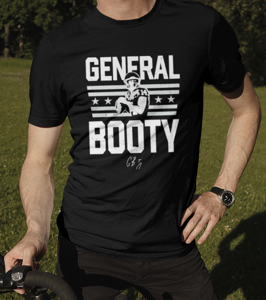 General Booty Oklahoma Football Stars Stripes Quarterback 14 CB Signature T-Shirt