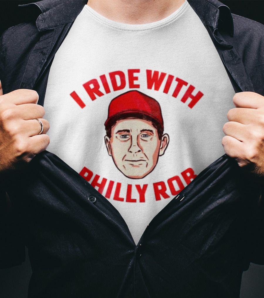 I Ride With Philly Rob Red Cap T-Shirt