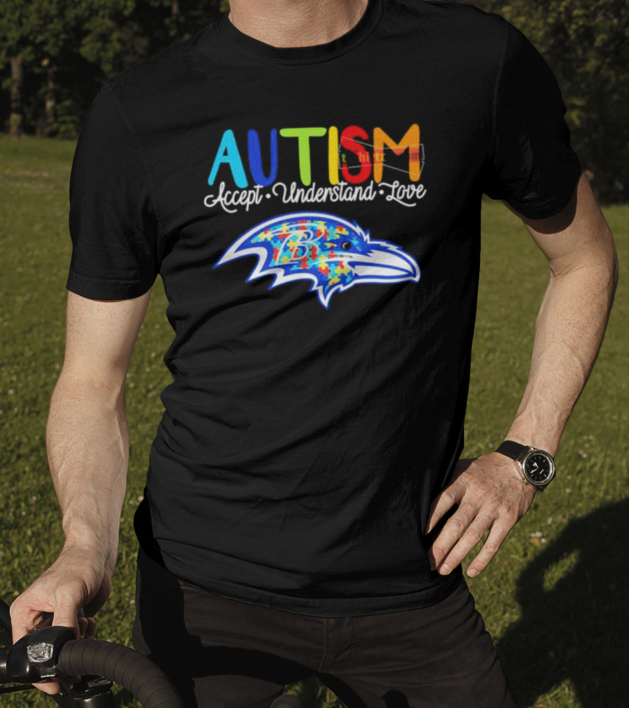 Baltimore Ravens NFL Autism Accept Understand Love Awareness T-Shirt