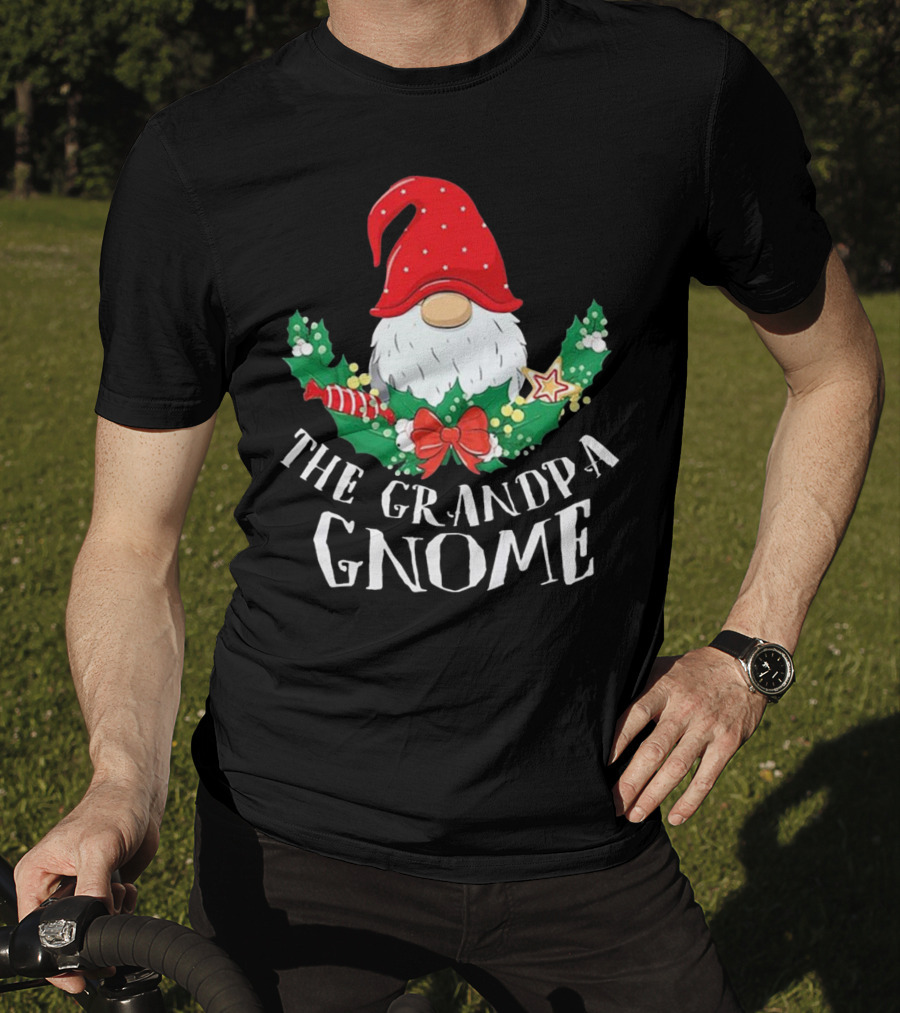 The Grandpa Gnome Funny Matching Family Christmas Party T-Shirt